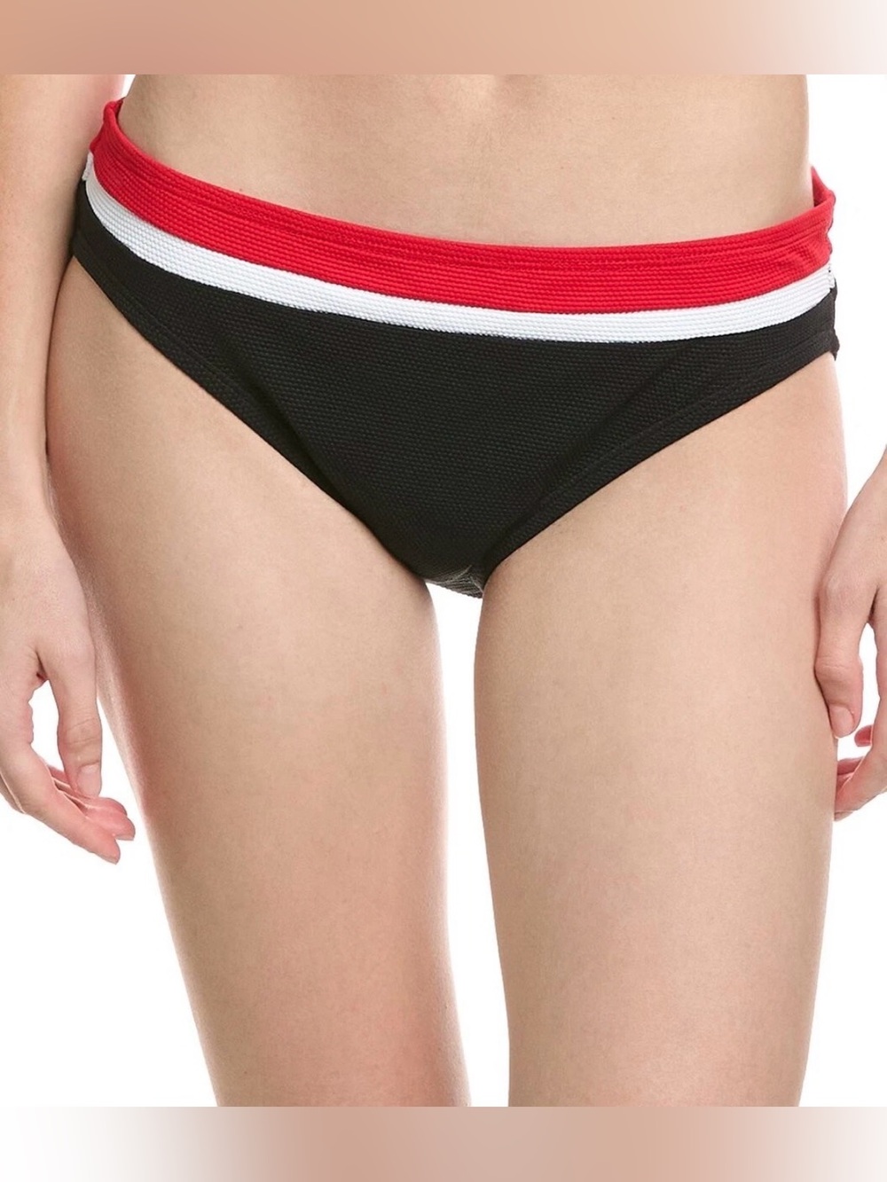 NWT Tommy Bahama Island Cays Colorblock Hipster Swim Bottom Women’s Black Size M